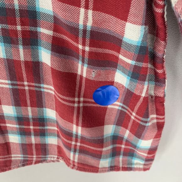 UNTUCKit Shirt 2XL Red Plaid Flannel Long Sleeve Casual Button Up Pockets - Picture 9 of 10